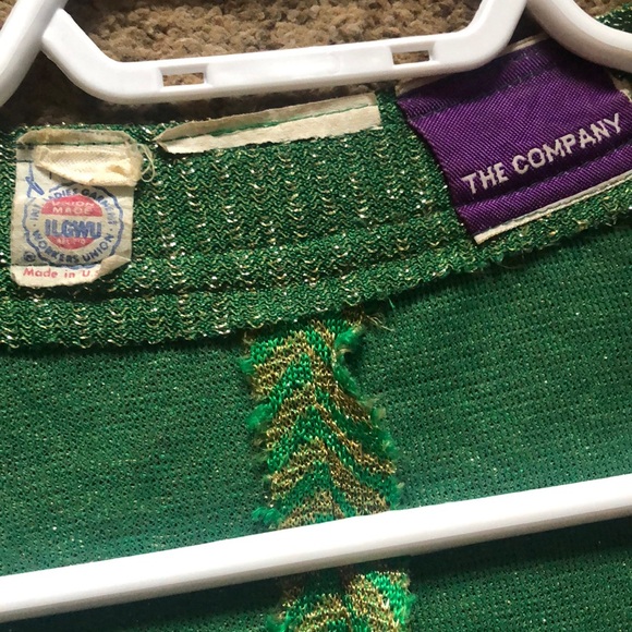 VTG | 70s metallic green and gold medium - Picture 6 of 16